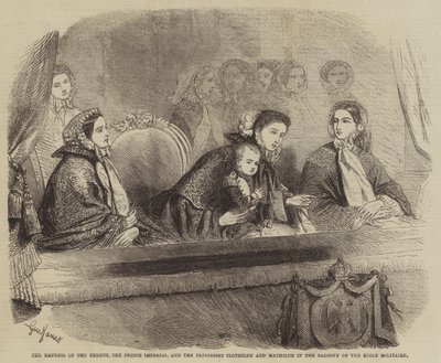 The Empress of the French, the Prince Imperial, and the Princesses Clotilde and Mathilde by Gustave Janet